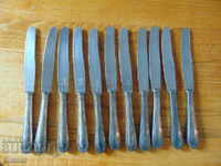 Lot de cuțite de masă placate cu argint Burberg & Co Mettmann