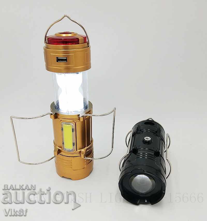 Фенер за къмпинг LL-108A USB изход, аварийна лампа 5 в 1