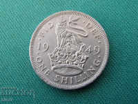 Англия 1 Шилинг 1949 Рядка Монета