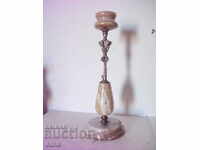 Old candlestick with marble