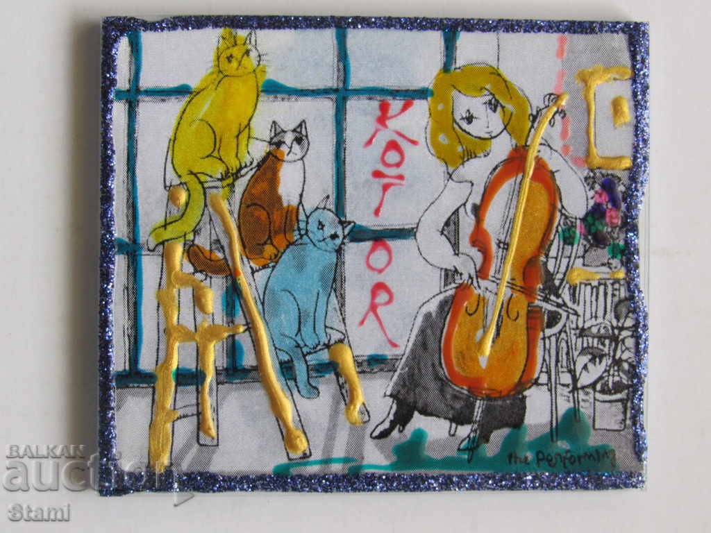 Authentic hand-painted magnet from Montenegro, series-55 - 5 Authentic hand-painted magnet from Montenegro, series-55 - 5