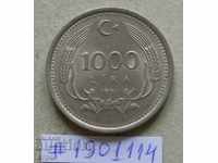 1000 de lire sterline 1991 Turcia