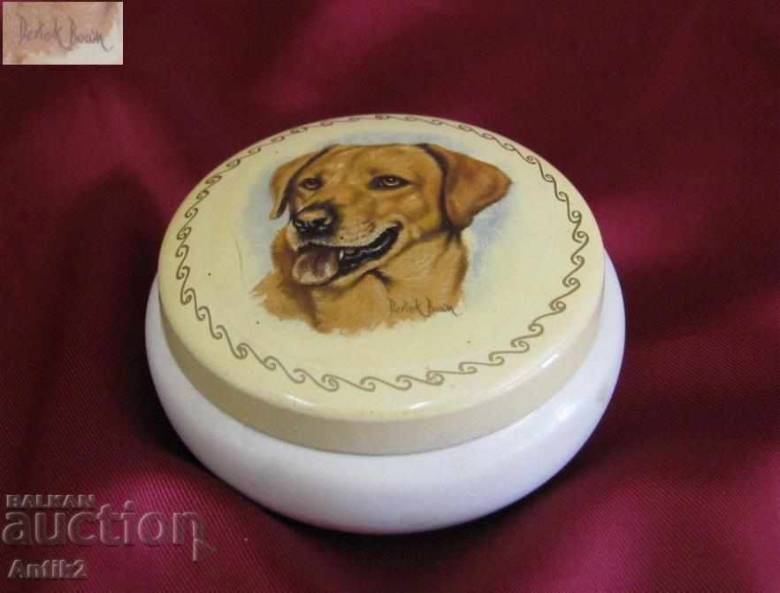 Old Metal Jewelry Box Signed