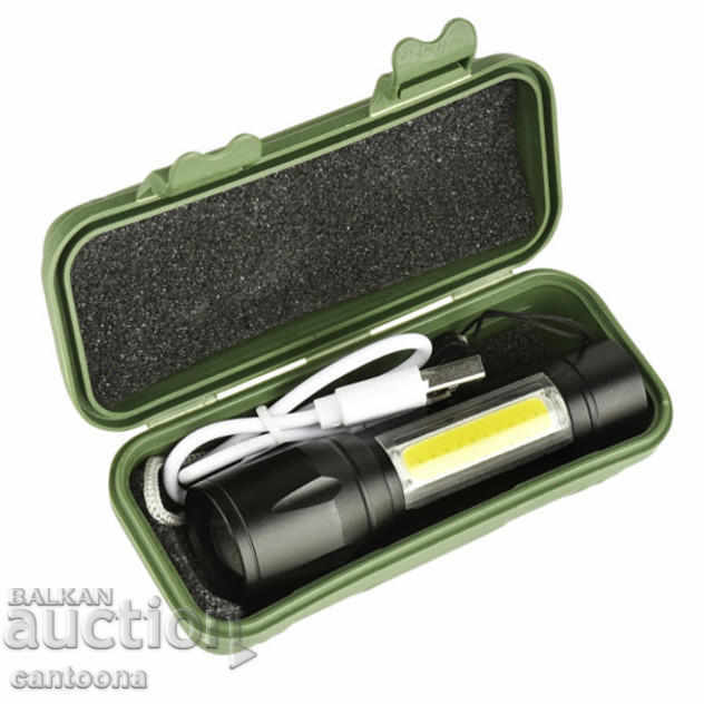 Auction 2 in 1 mini flashlight and POLICE lamp with ZOOM and USB charging Auction 2 in 1 mini flashlight and POLICE lamp with ZOOM and USB charging