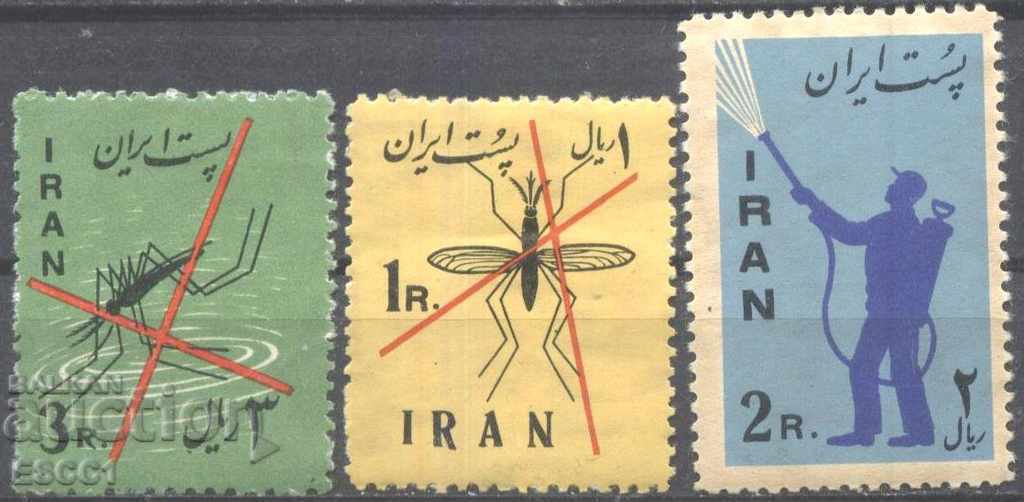 Чисти марки Борба с маларията 1960 от Иран
