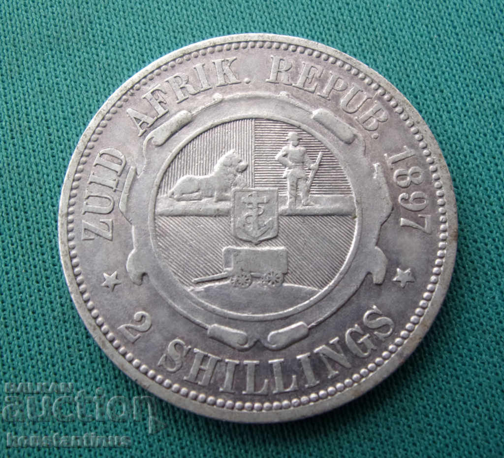 Z.A.R. Νότια Αφρική 2 Shilling 1897 Silver Σπάνια