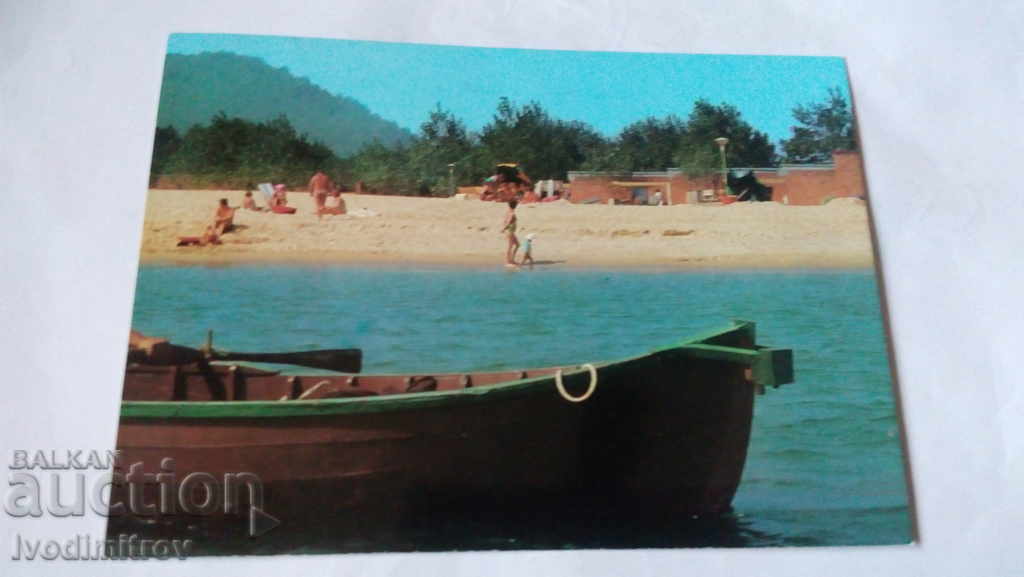 Пощенска картичка Бургаски окръг Мотел Обзор 1980