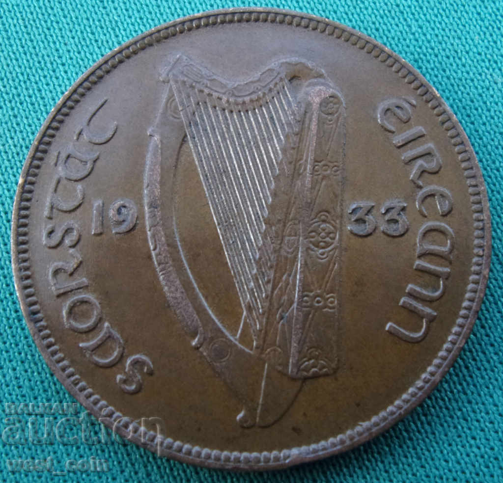 Eire 1 Penny 1933 Moneda Rare cu preț € 4.54 | 8.88 BGN