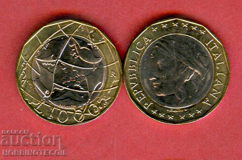 ITALY 1000 issue 1997 MISPRINT GERMANY UNC BIMETALLIC ITALY 1000 issue 1997 MISPRINT GERMANY UNC BIMETALLIC