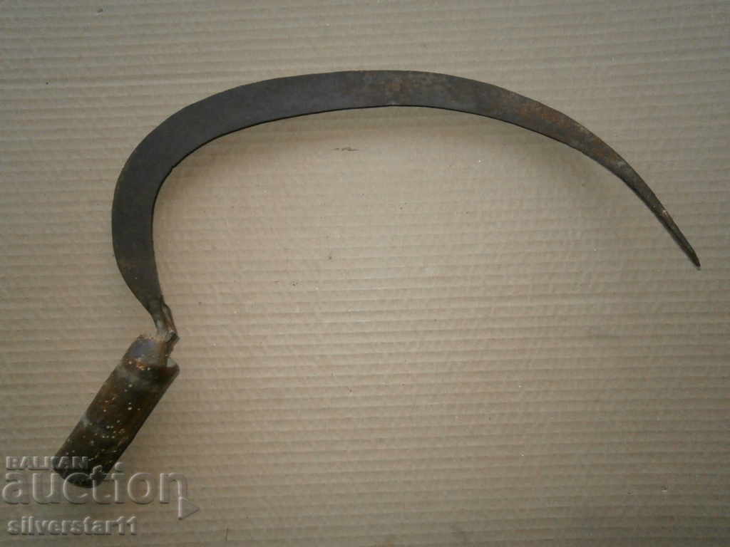 Old forged sickle antique tool 100% authentic with price 41.00 BGN | € 20.96 Old forged sickle antique tool 100% authentic with price 41.00 BGN | € 20.96