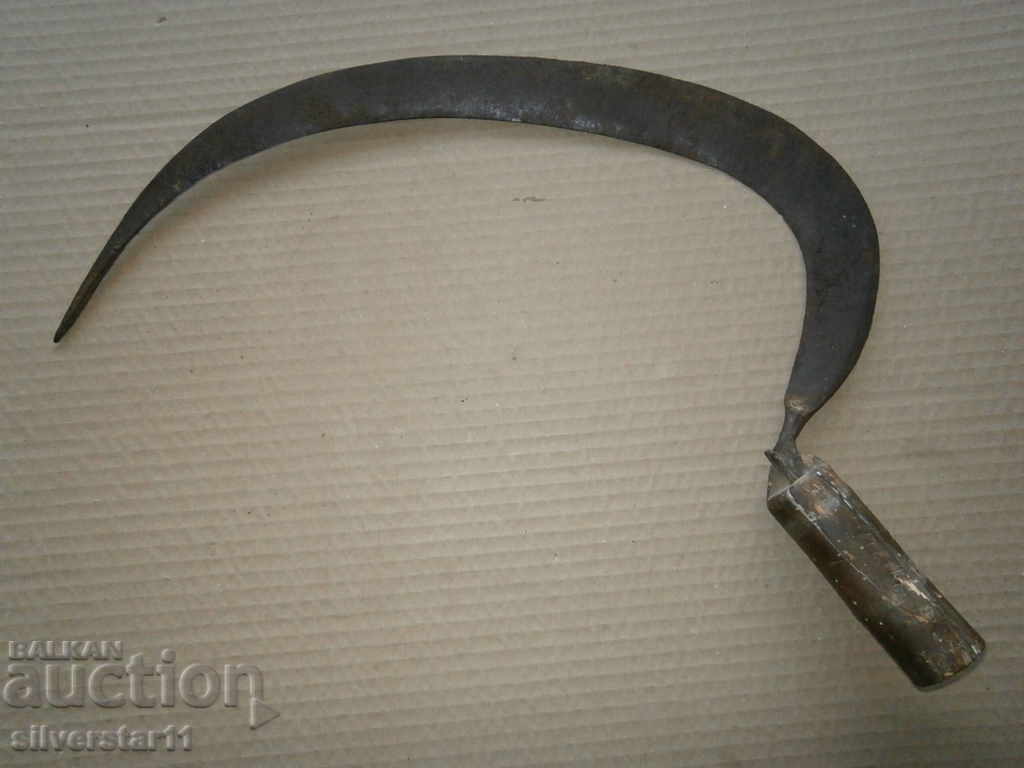 Old forged sickle antique tool 100% authentic