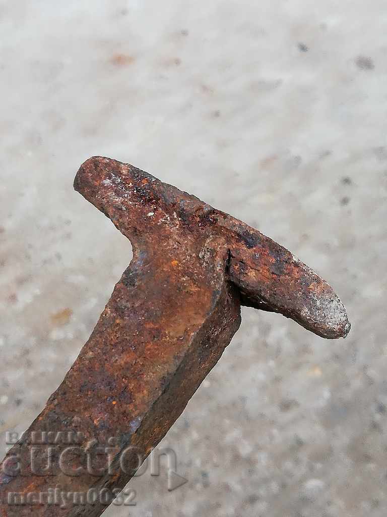 Huge old forged nail, wrought iron, spit, four grams - 6 Huge old forged nail, wrought iron, spit, four grams - 6