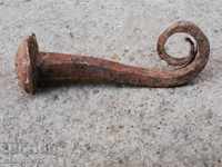 Huge old forged nail, wrought iron, spit, four grams