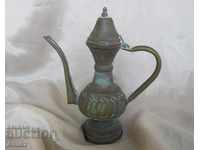 19 век Ислямски отомански бронзов съд за чай,кафе