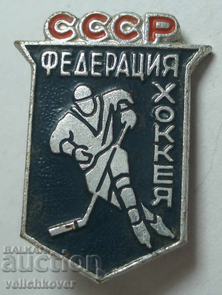 25248 СССР знак Съветска федерация по хокей