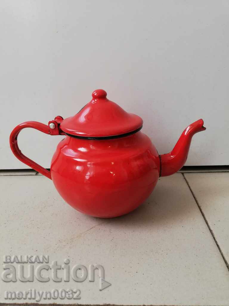 Enamel teapot, enamel bowl - 5 Enamel teapot, enamel bowl - 5