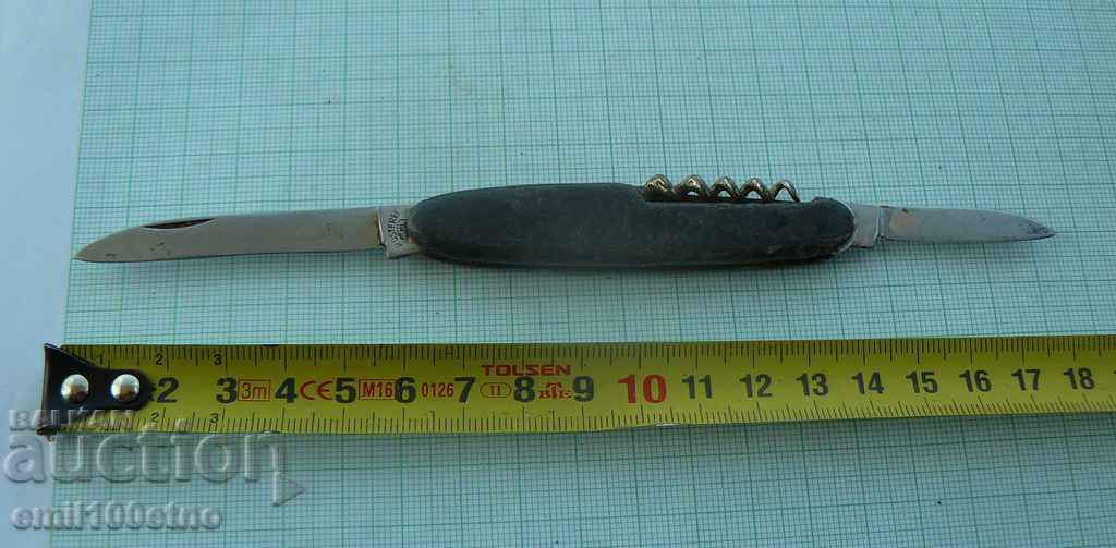 Auction Old folding pocket knife with GML corkscrew Auction Old folding pocket knife with GML corkscrew