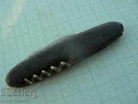 Old folding pocket knife with GML corkscrew