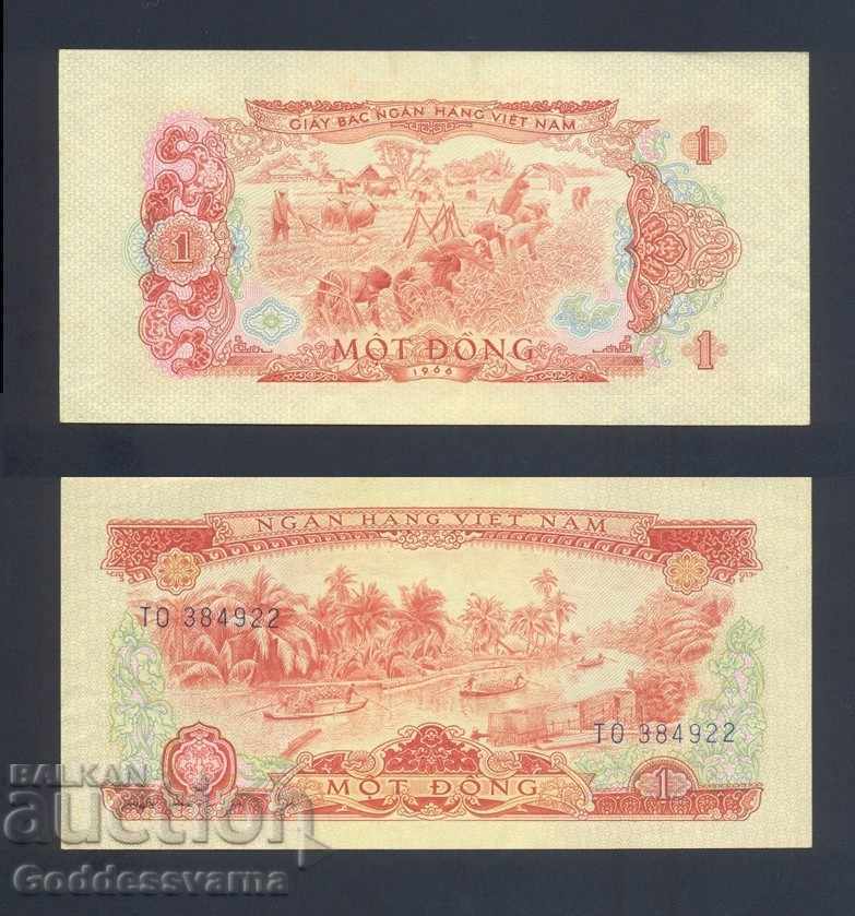 VIETNAM SOUTH 1 Dong banknote 1966 Unc  P40