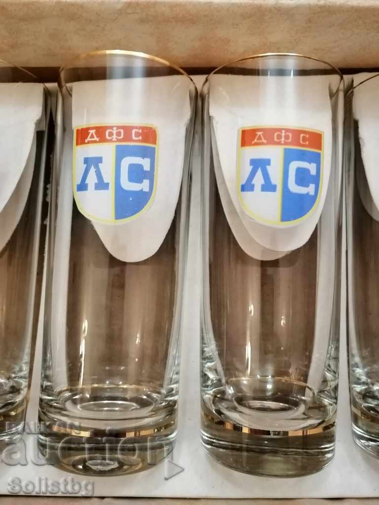Service glasses Levski Spartak. with price 120.00 BGN | € 61.36 Service glasses Levski Spartak. with price 120.00 BGN | € 61.36