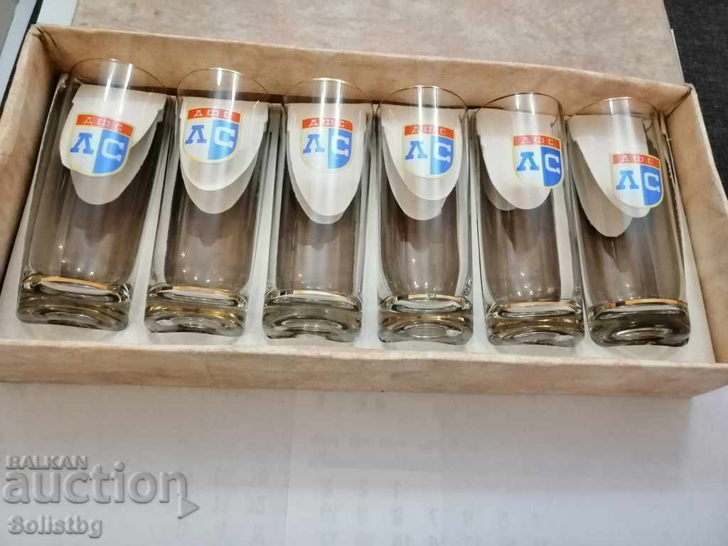 Service glasses Levski Spartak. - 5 Service glasses Levski Spartak. - 5
