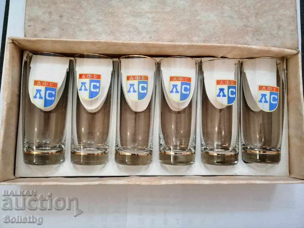 Service glasses Levski Spartak.