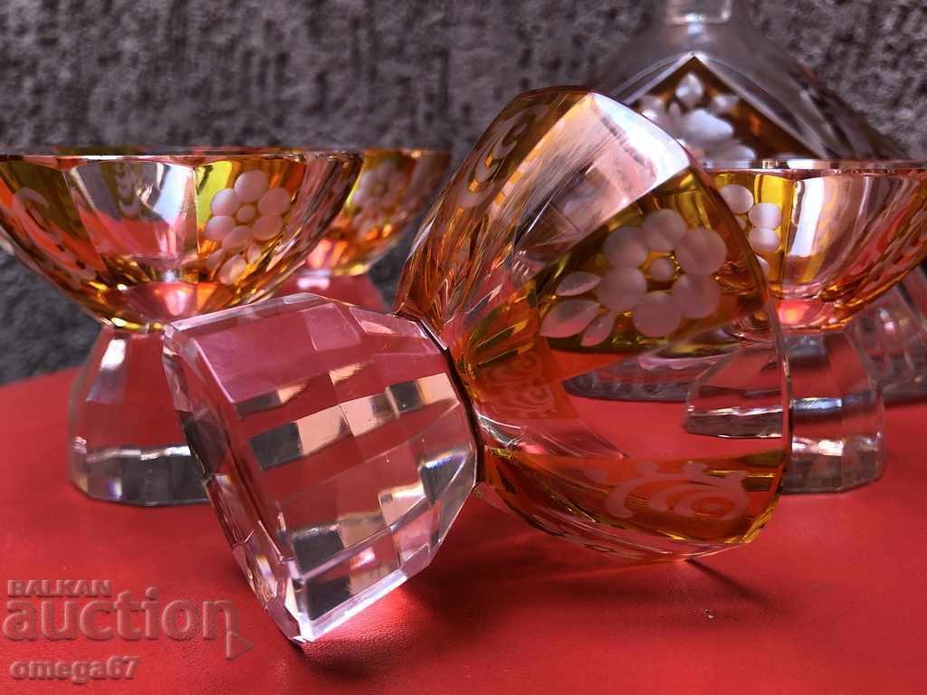 Crystal Alcohol Service Bohemia with price 1400.00 BGN | € 715.81 Crystal Alcohol Service Bohemia with price 1400.00 BGN | € 715.81