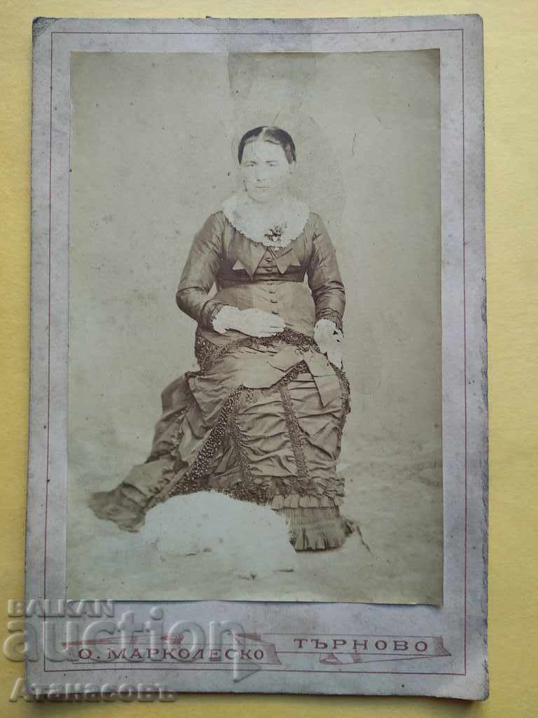 Φωτογραφική φωτογραφία χαρτόνι O. Marcolesco R. Manafova 1883