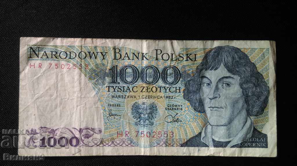 1000 zloty 1982 Poland