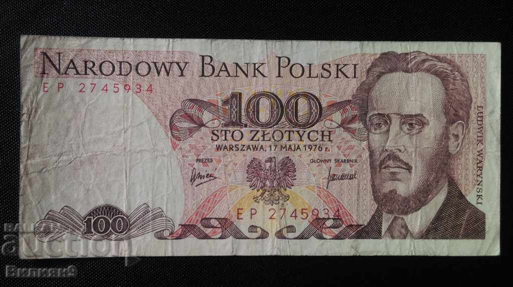 100 злоти 1976 Полша