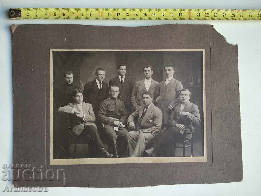 Снимка картон Фотография 1912 г.Имената на всички