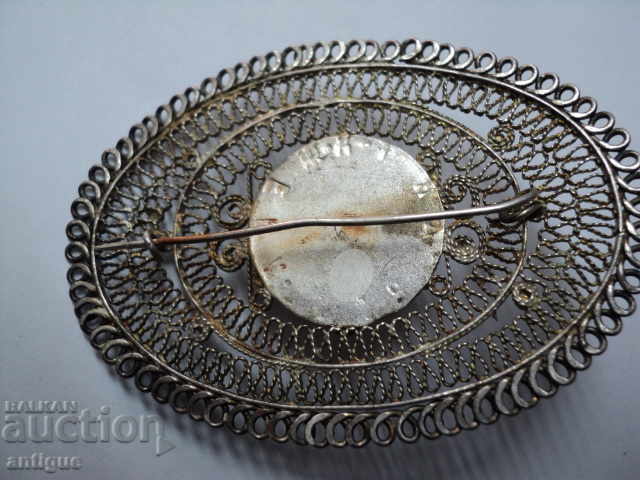 VINTAGE SILVER SILVER FILIGREE BROOCH with price 50.00 BGN | € 25.56