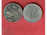 ΣΑΝ ΜΑΡΙΝΟ SAN MARINO 10 Λίρες ΛΑΛΟΥΓΚΕΡ έκδοση 1975 ΝΕΟ UNC