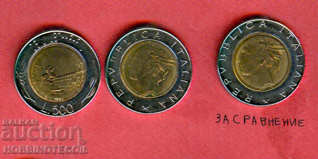 ITALY ITALIA 500 Lire SMALL HEAD issue 1991 UNC BIMETALLIC ITALY ITALIA 500 Lire SMALL HEAD issue 1991 UNC BIMETALLIC
