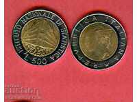 ITALIA ITALIA 500 Lire - 70 Ani emisiune 1996 UNC BIMETALICĂ