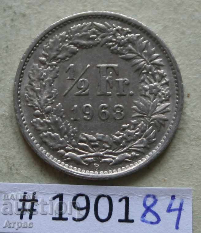 1/2 franc 1968 Elveția