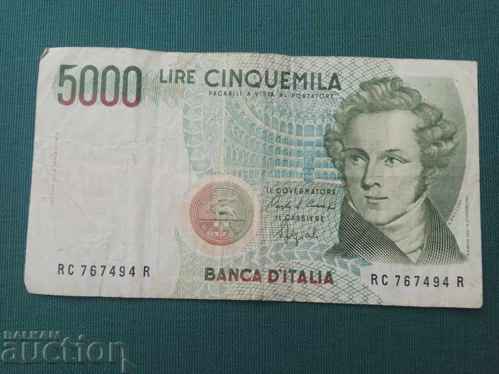 5000 лири Италия 1985