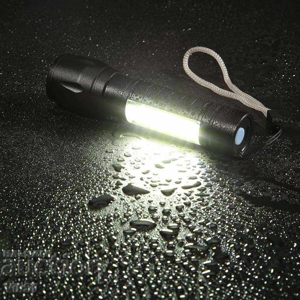 Lanternă Mini USB cu lumină LED COB, zoom, 3 moduri, - 7 Lanternă Mini USB cu lumină LED COB, zoom, 3 moduri, - 7