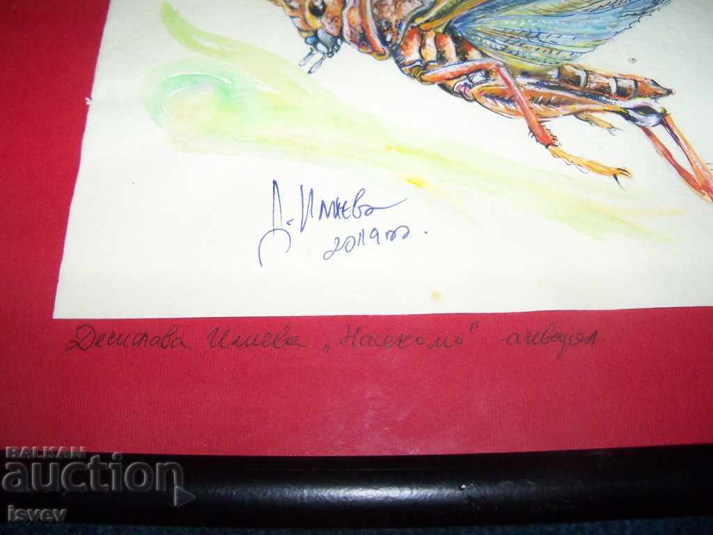 "Insect" 1 painting of the artist Desislava Ilieva with price 55.00 BGN | € 28.12 "Insect" 1 painting of the artist Desislava Ilieva with price 55.00 BGN | € 28.12