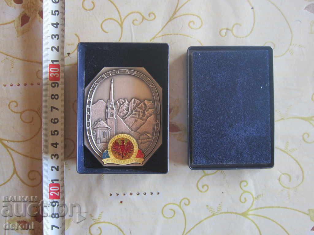 German desktop plate Tyrol with a box with price 15.00 BGN | € 7.67