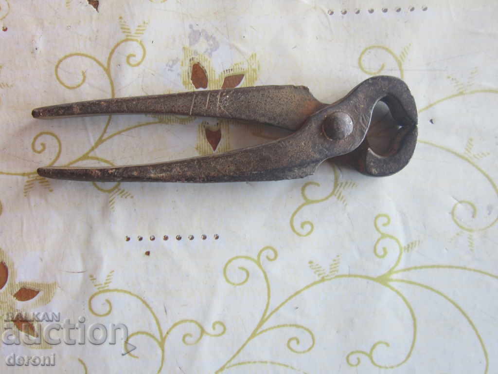 Old German small tongs with serrated - 7
