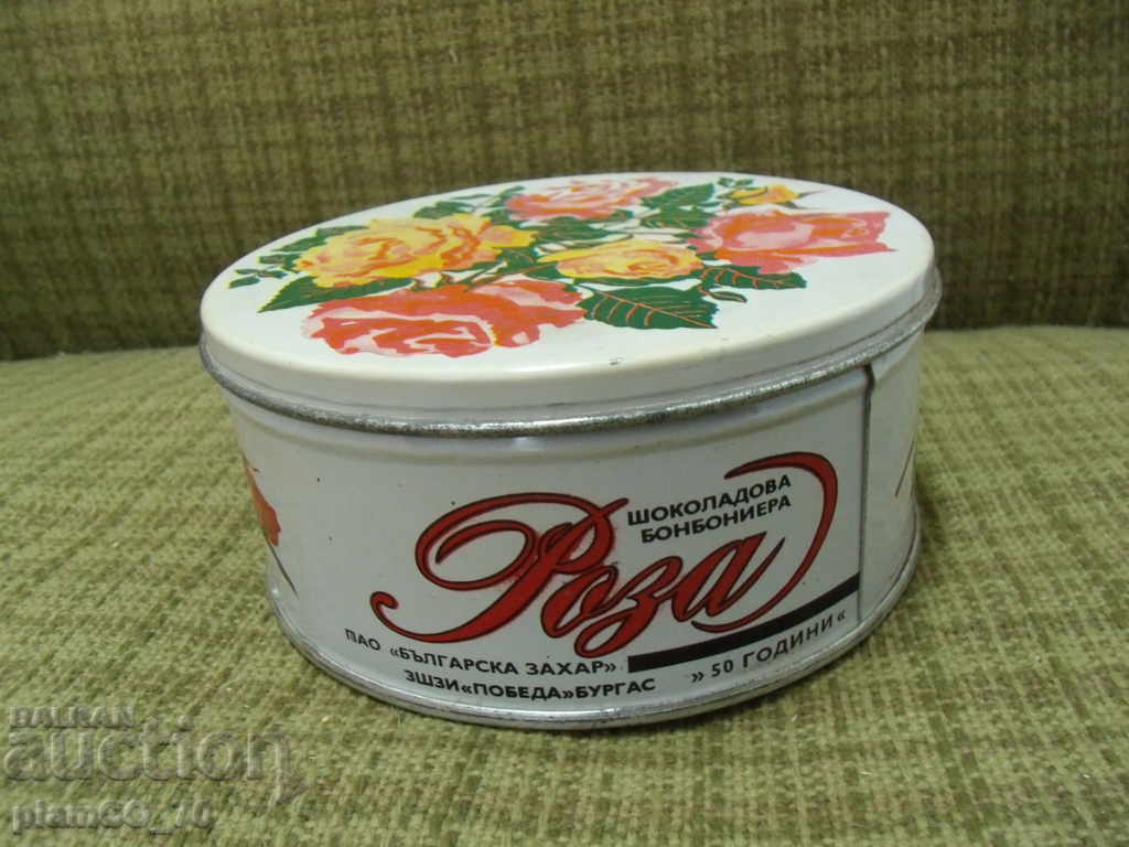 № 2705 old tin box / bonbonier "Rose" - 5