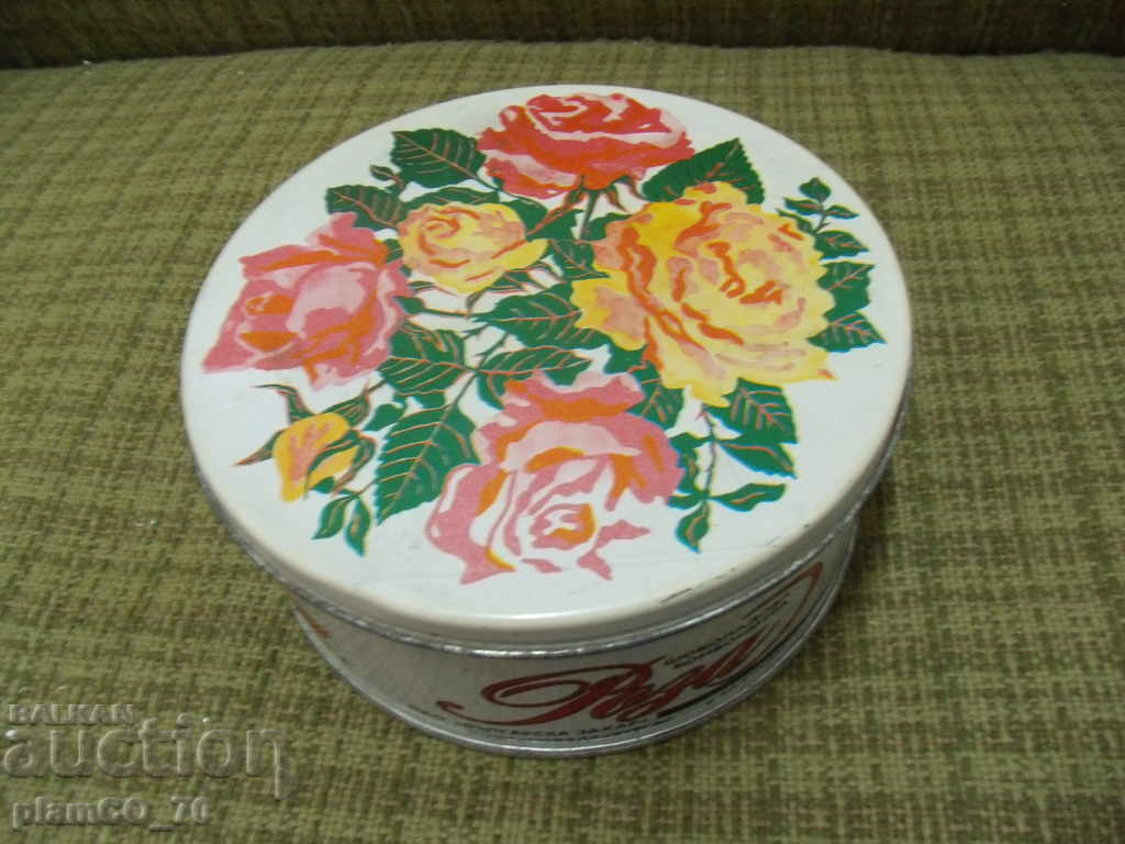 № 2705 old tin box / bonbonier "Rose" - 6