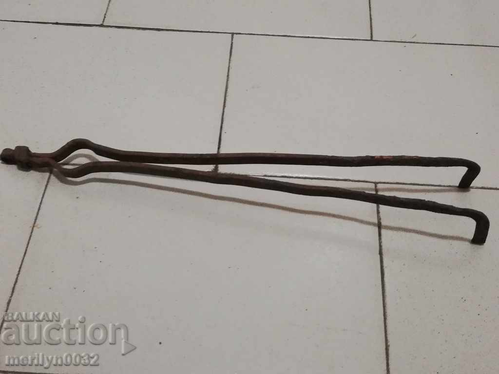 Old dilaf, tongs, wrought iron for oven - 6