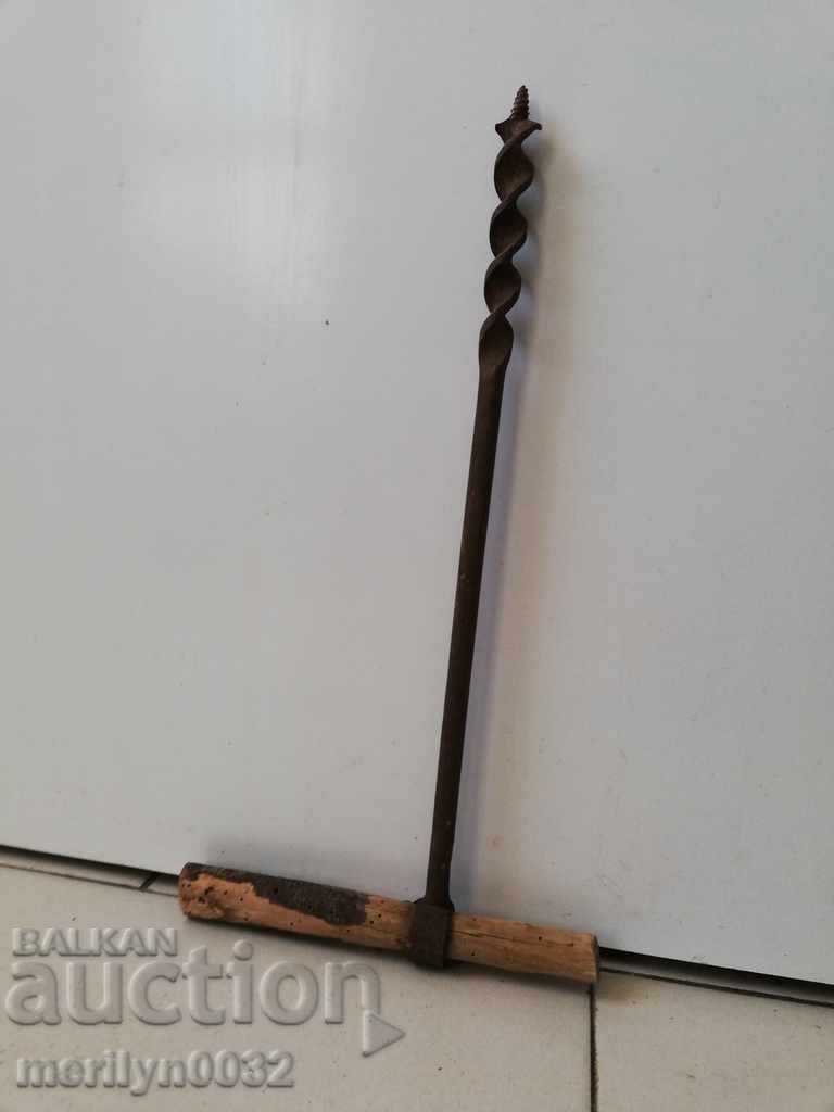 Auction  Old woodcutter, chopper, drill, tool