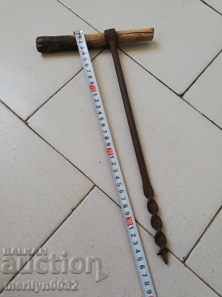 Old woodcutter, chopper, drill, tool - 5