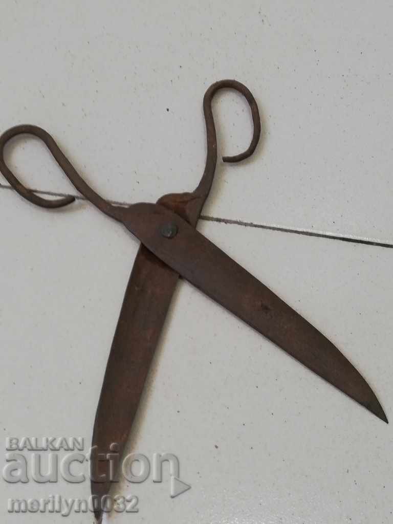 Old forged scissors, wrought iron - 6 Old forged scissors, wrought iron - 6