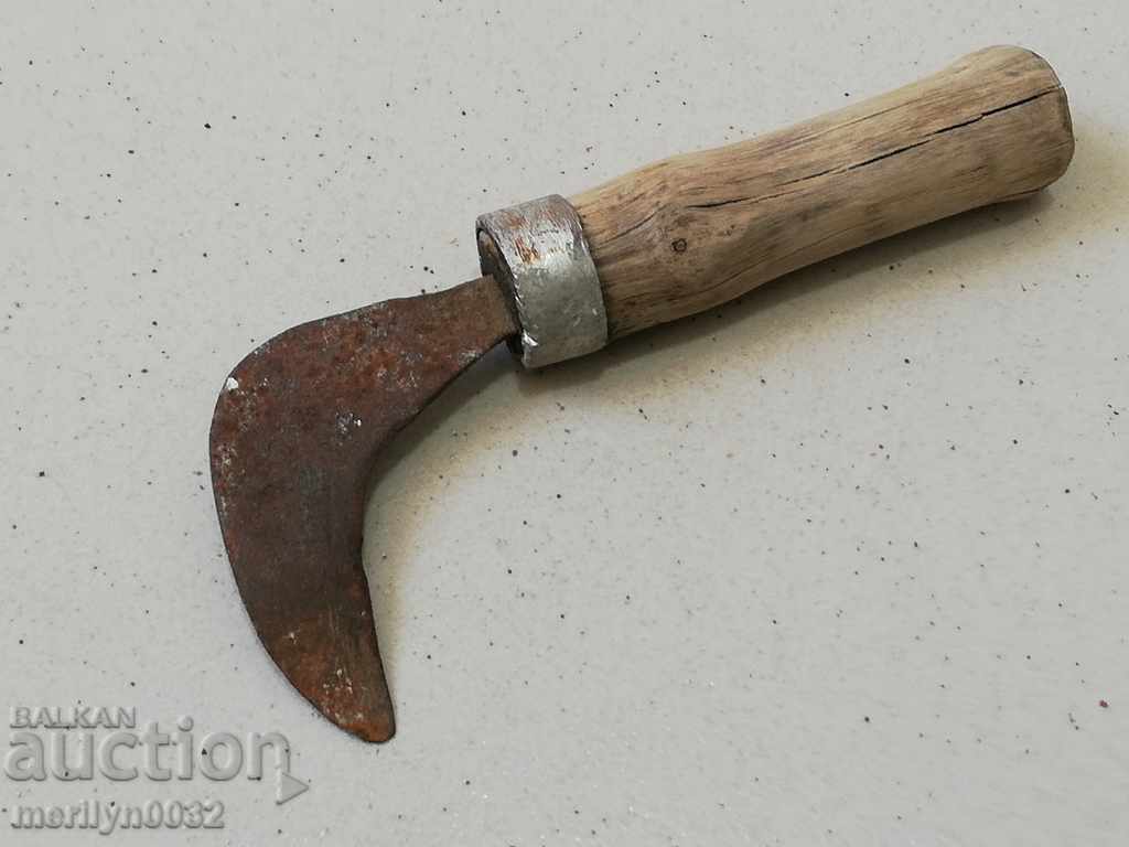 Old hand forged hammer forged iron blade