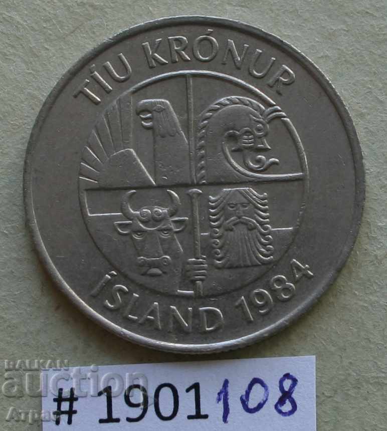 10 coroane 1984 Islanda cu preț € 0.72 | 1.41 BGN