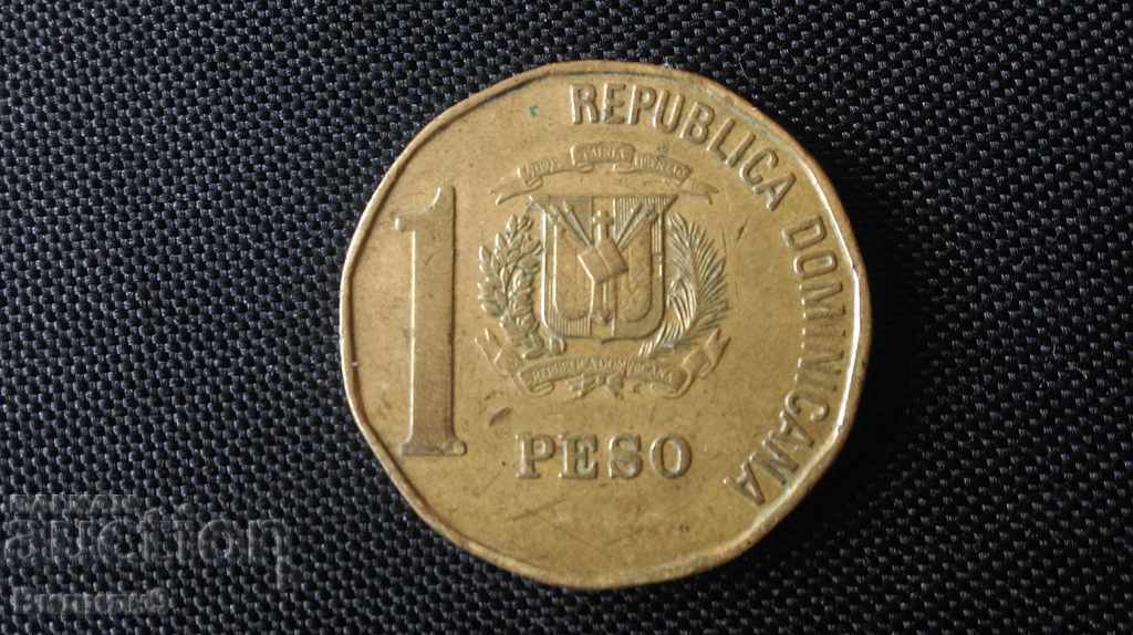 1 peso 1992 Dominican Republic